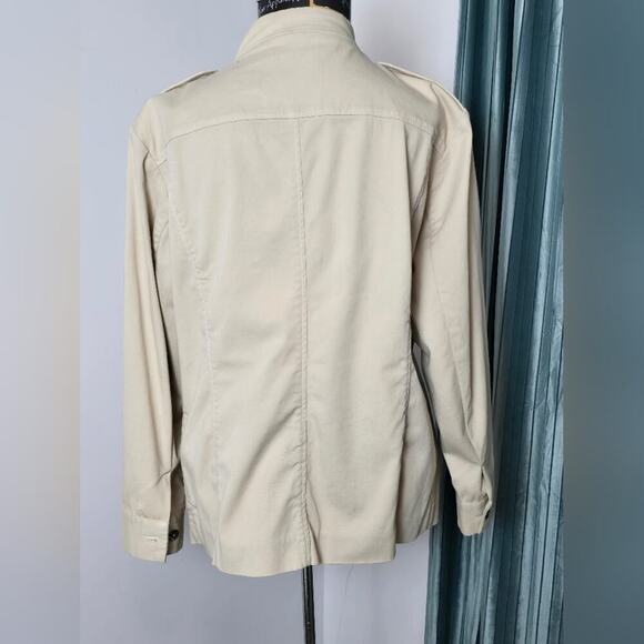 Piazza Sempione Women's Tan Utility Stand Collard Jacket Sz IT48 (826) - Picture 3 of 10